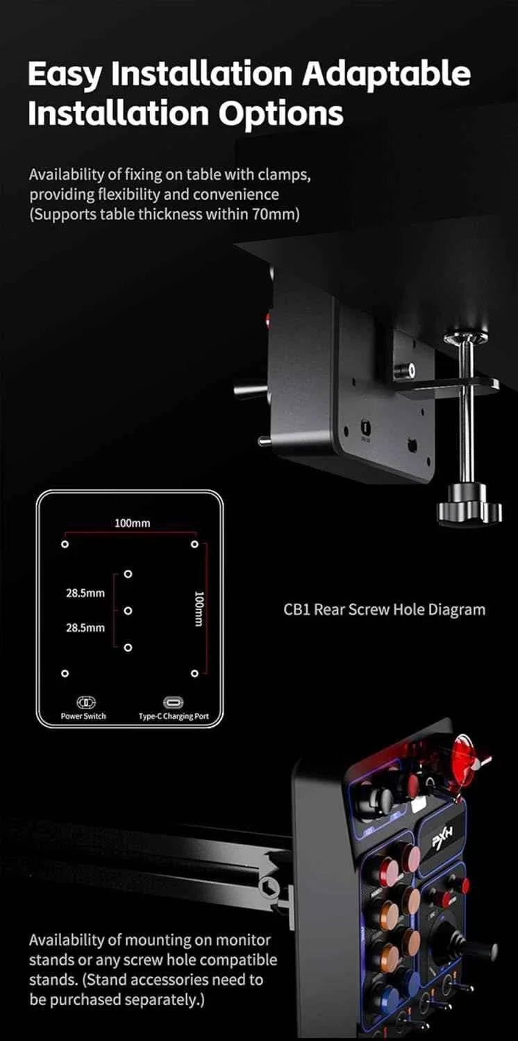 Pxn cb1 racing button box pc usb - simulation racing instrument center control - racing