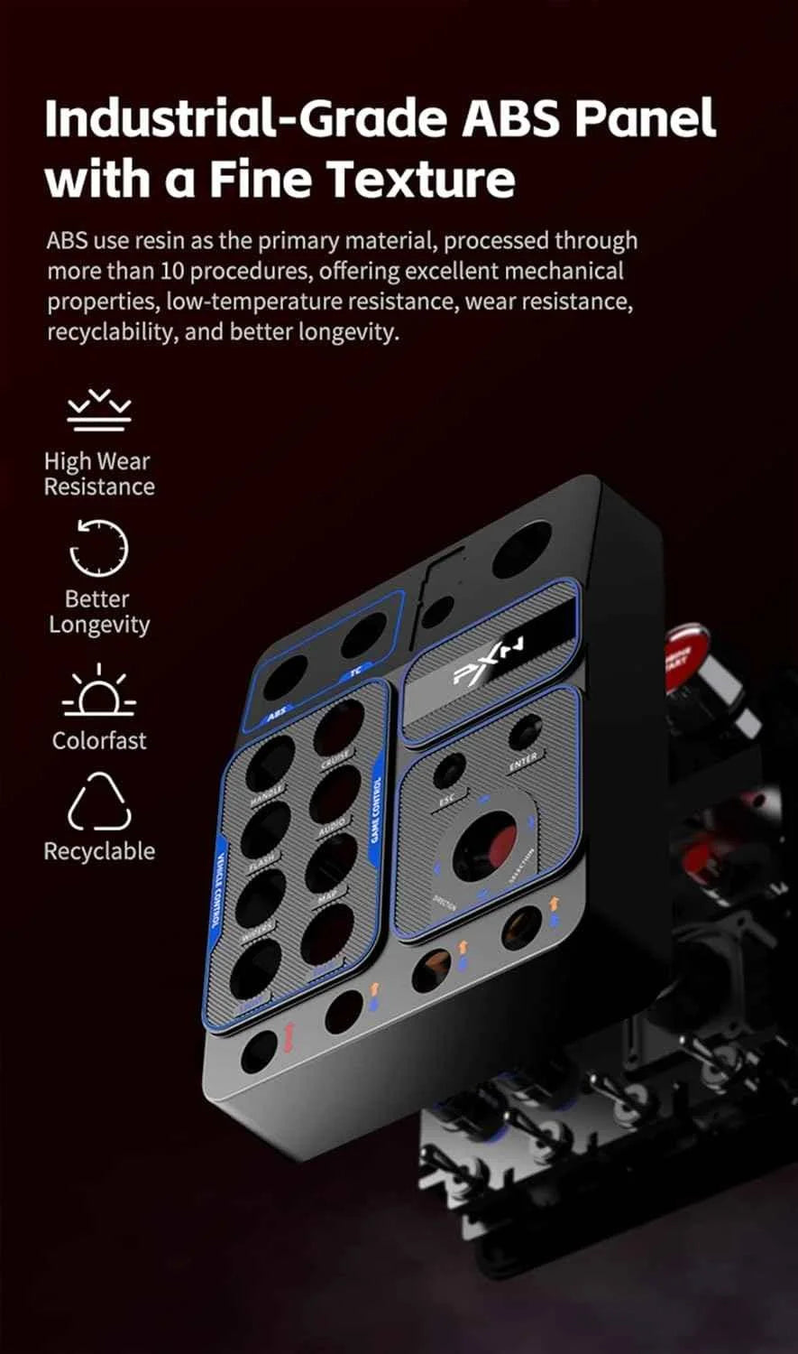 Pxn cb1 racing button box pc usb - simulation racing instrument center control - racing