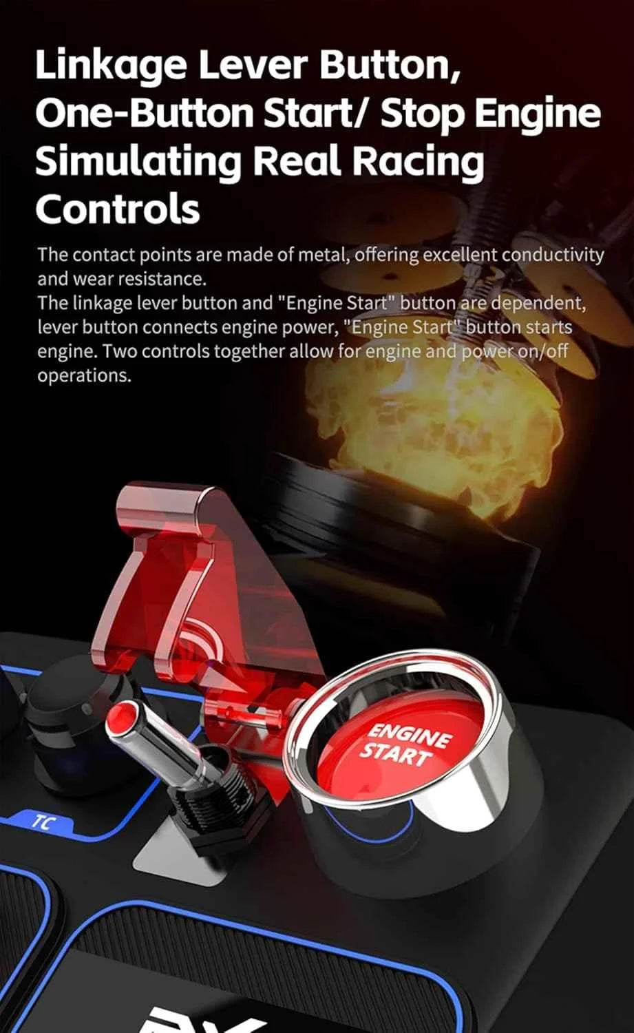Pxn cb1 racing button box pc usb - simulation racing instrument center control - racing