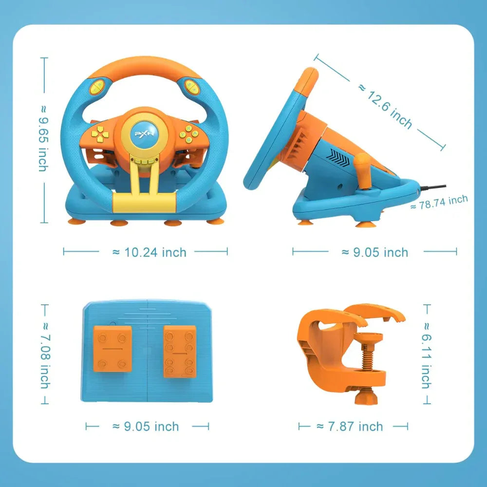 Pxn laishida v3 pro 180° gaming steering wheel - racing gear