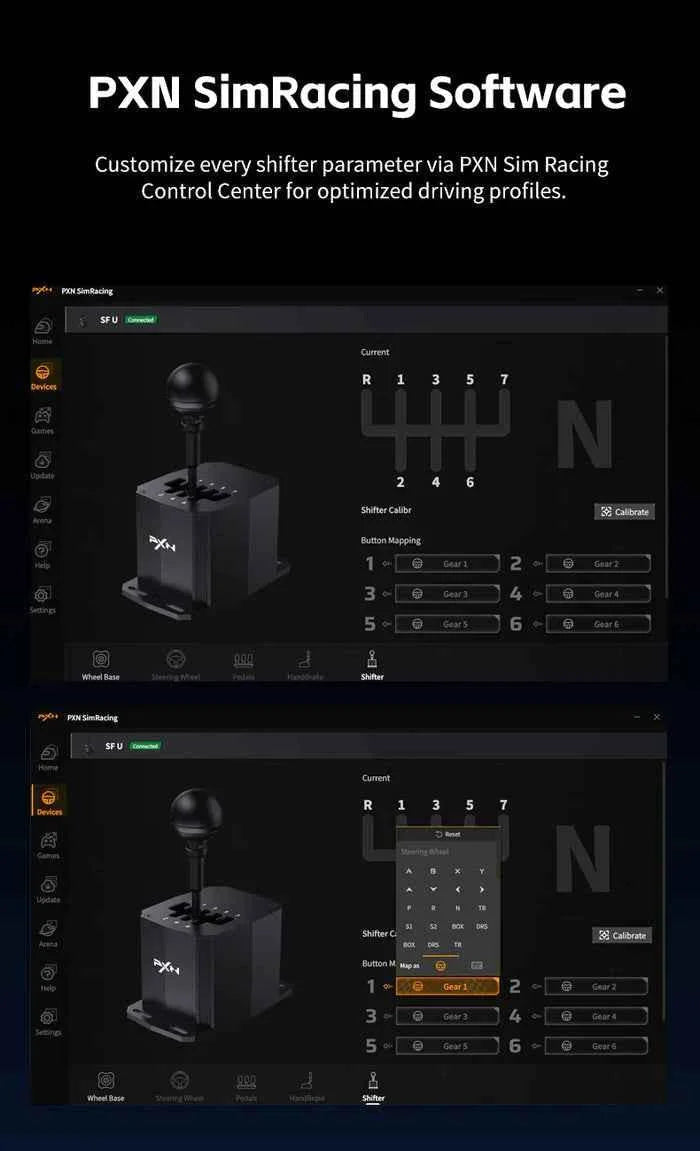 Pxn sf u gaming gear shifter - simulators