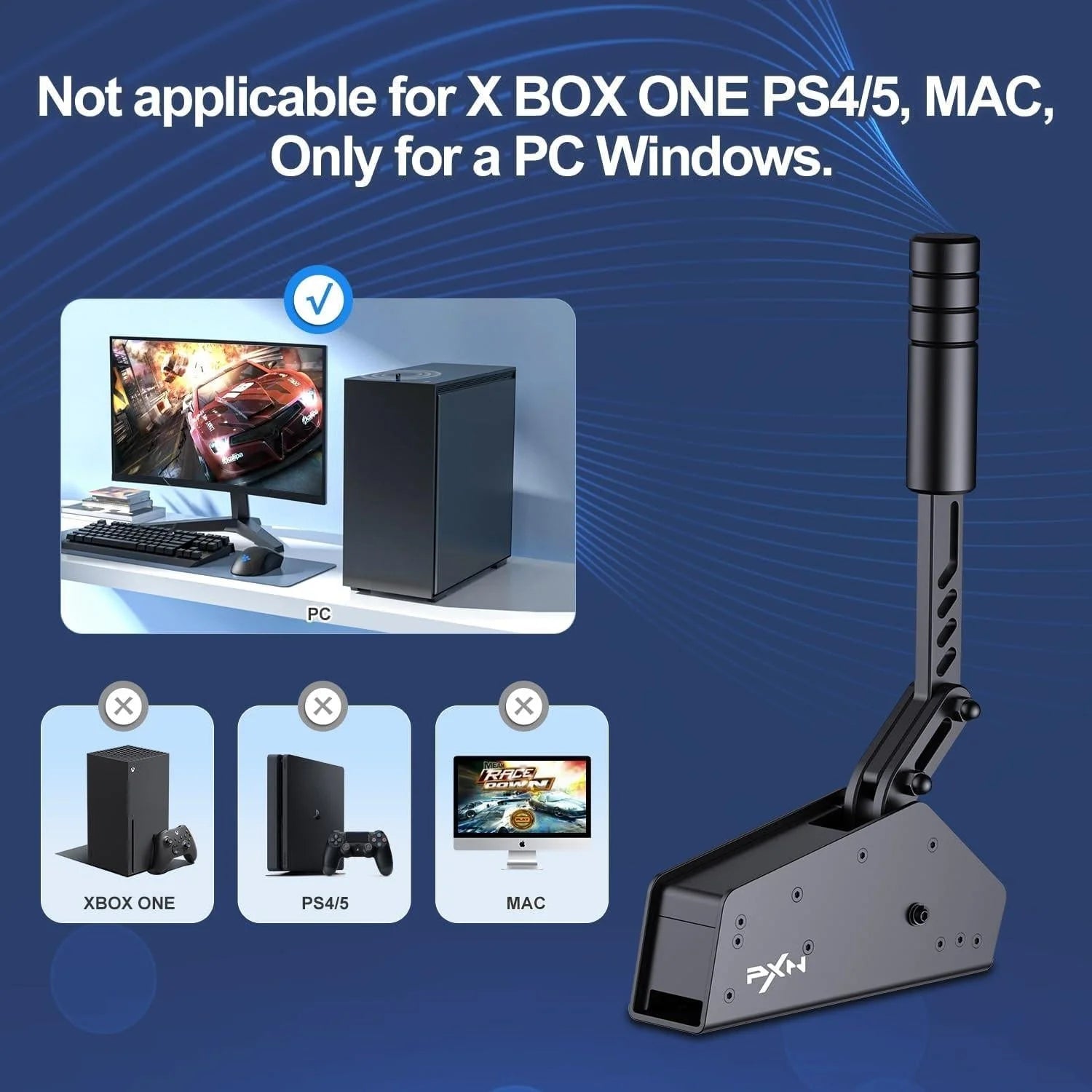 Pxn usb pc handbrake hbs16bit hall sensor linear sim handbrake for racing - racing