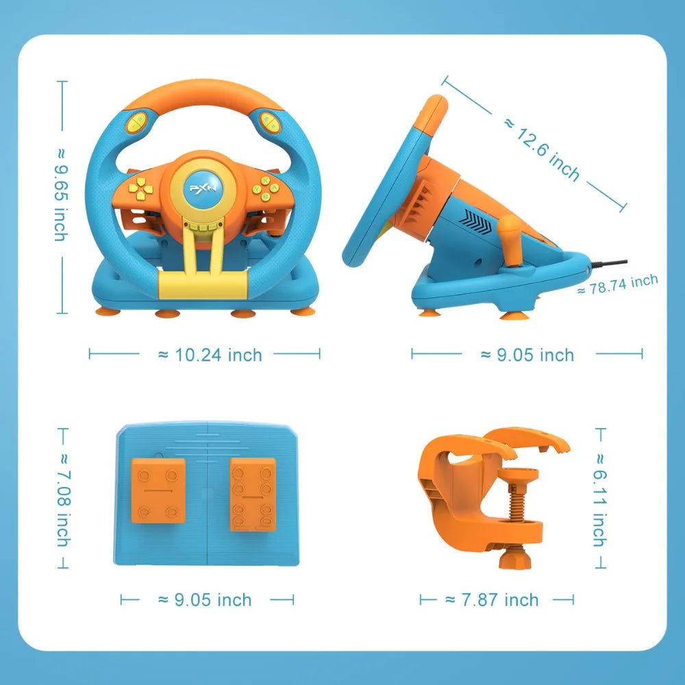 Pxn v3 pro steering wheel for an ultimate 180° gaming racing experience - racing