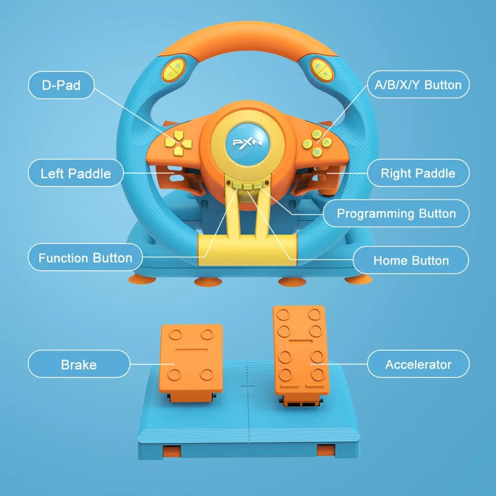 Pxn v3 pro steering wheel for an ultimate 180° gaming racing experience - racing
