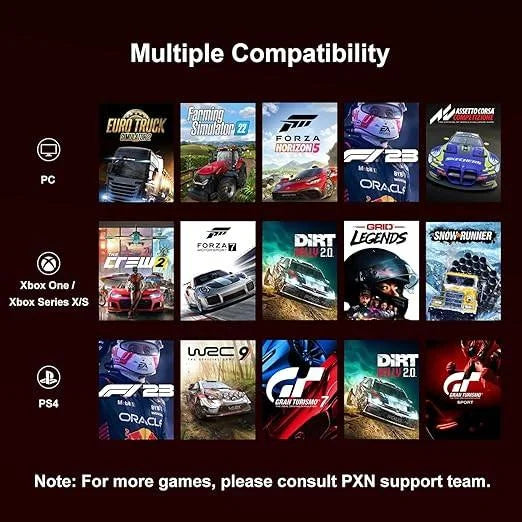Pxn-v9 gen2 racing steering wheel for xbox and pc - 270/900° adjustable car game controller - racing