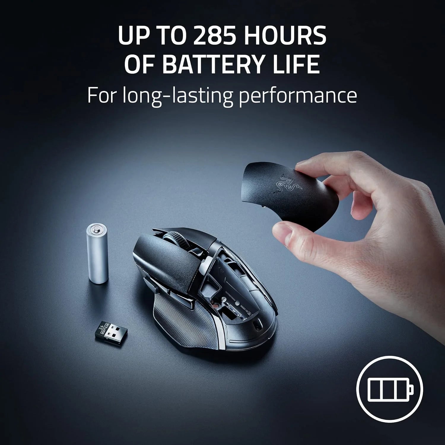 Razer basilisk v3 x hyperspeed customizable wireless gaming mouse: mechanical switches gen-2-5g advanced 18k optical