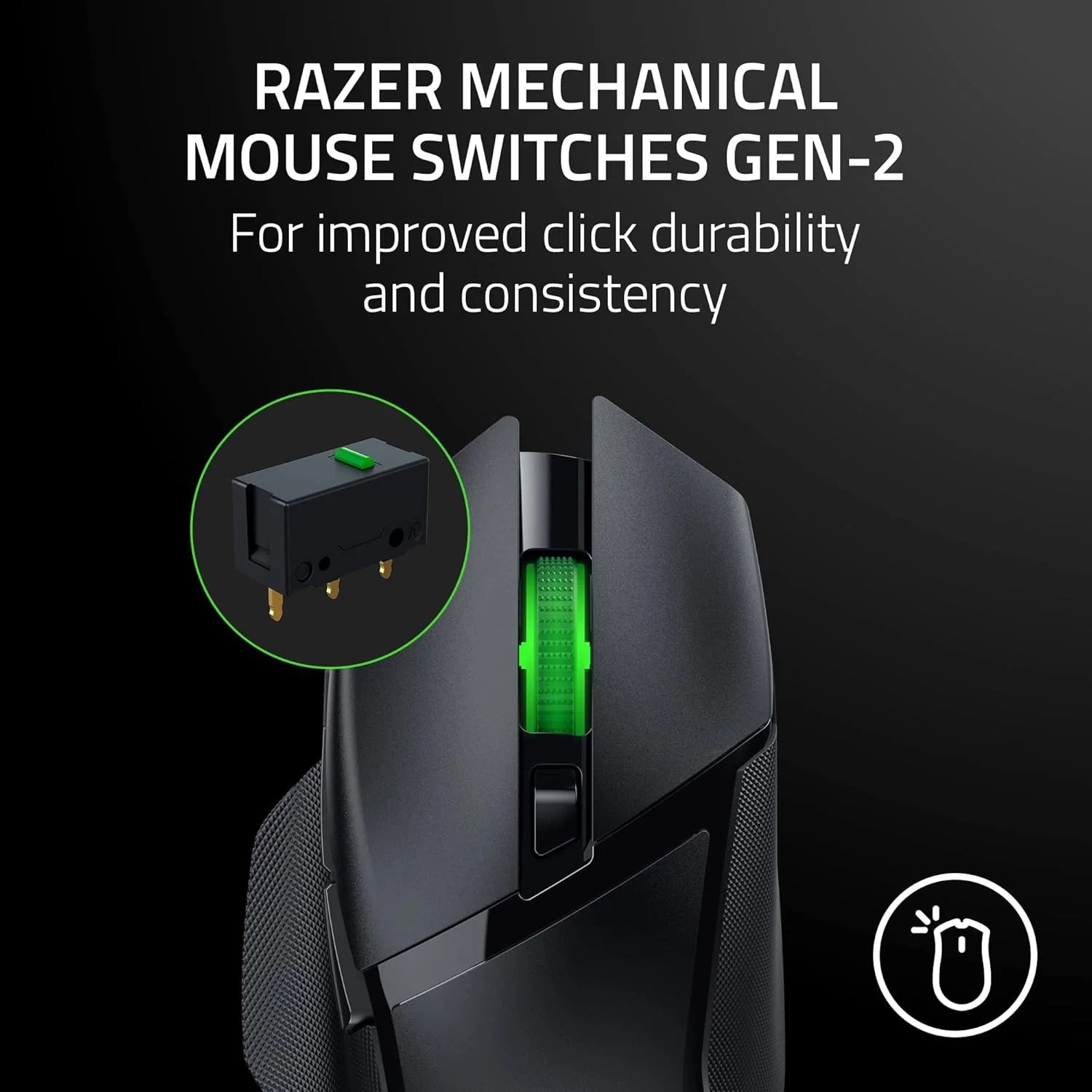 Razer basilisk v3 x hyperspeed customizable wireless gaming mouse: mechanical switches gen-2-5g advanced 18k optical