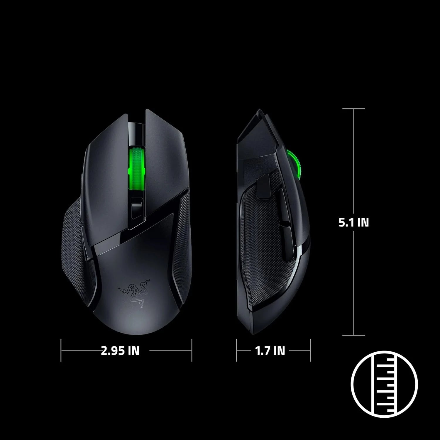 Razer basilisk v3 x hyperspeed customizable wireless gaming mouse: mechanical switches gen-2-5g advanced 18k optical