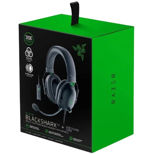 Razer blackshark v2 gaming headset thx spatial audio w usb sound card - headsets