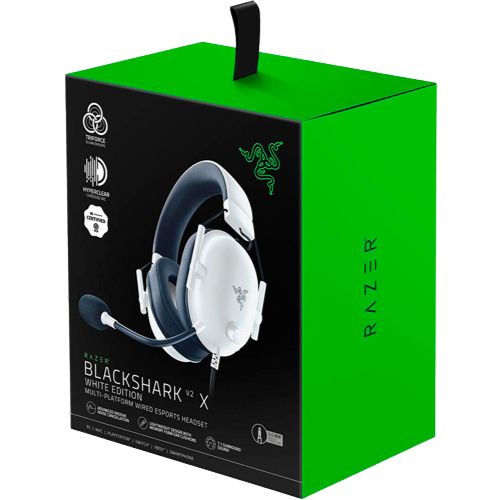 Razer - Blackshark V2 x Wired 7.1 Surround Sound Gaming Headset for Pc, Ps5, Ps4, Switch, Xbox X|s, and Xbox one - White - Gameonjo
