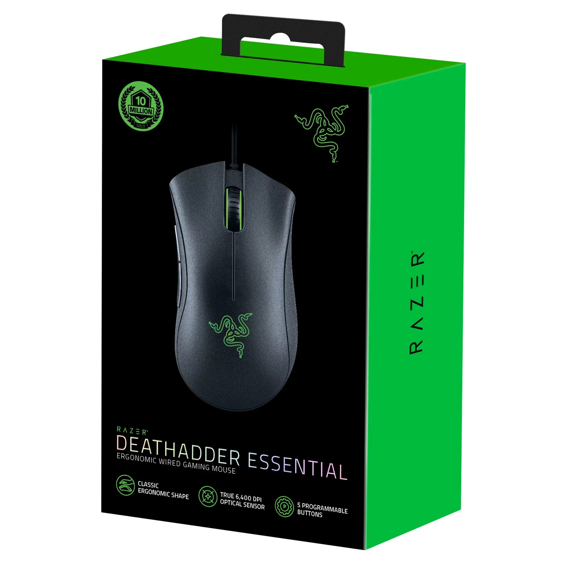 Razer Deathadder Essential 2021 Gaming Wired Mouse - Black - Gameonjo