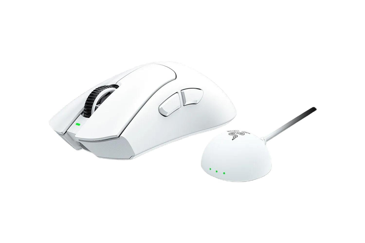 Razer deathadder v4 pro wireless gaming mouse - white edition - mouse