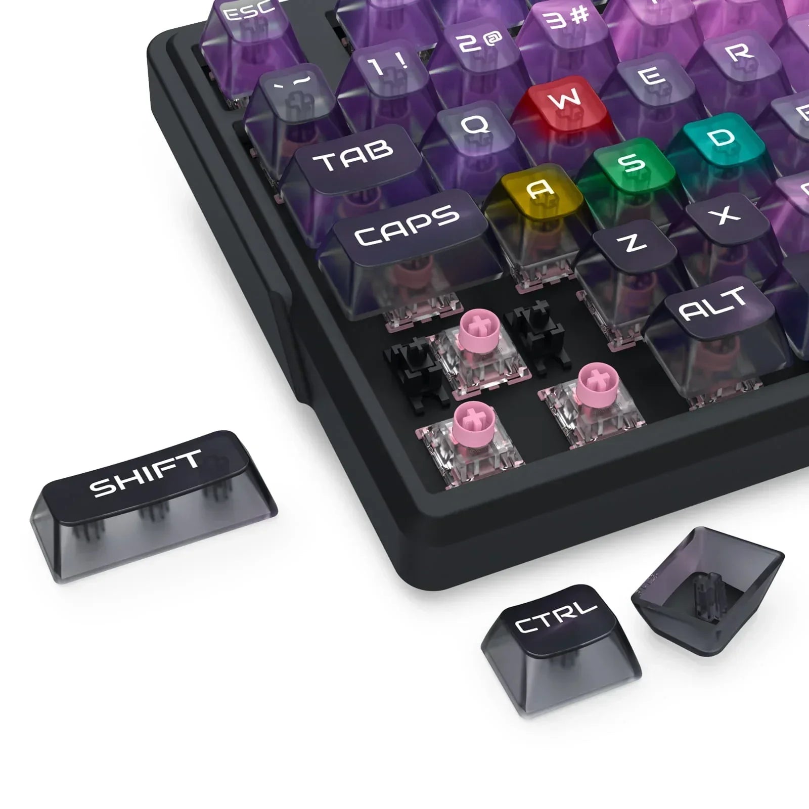 Redragon barlette magnetic gaming keyboard amethyst purple (k767-wl-m)
