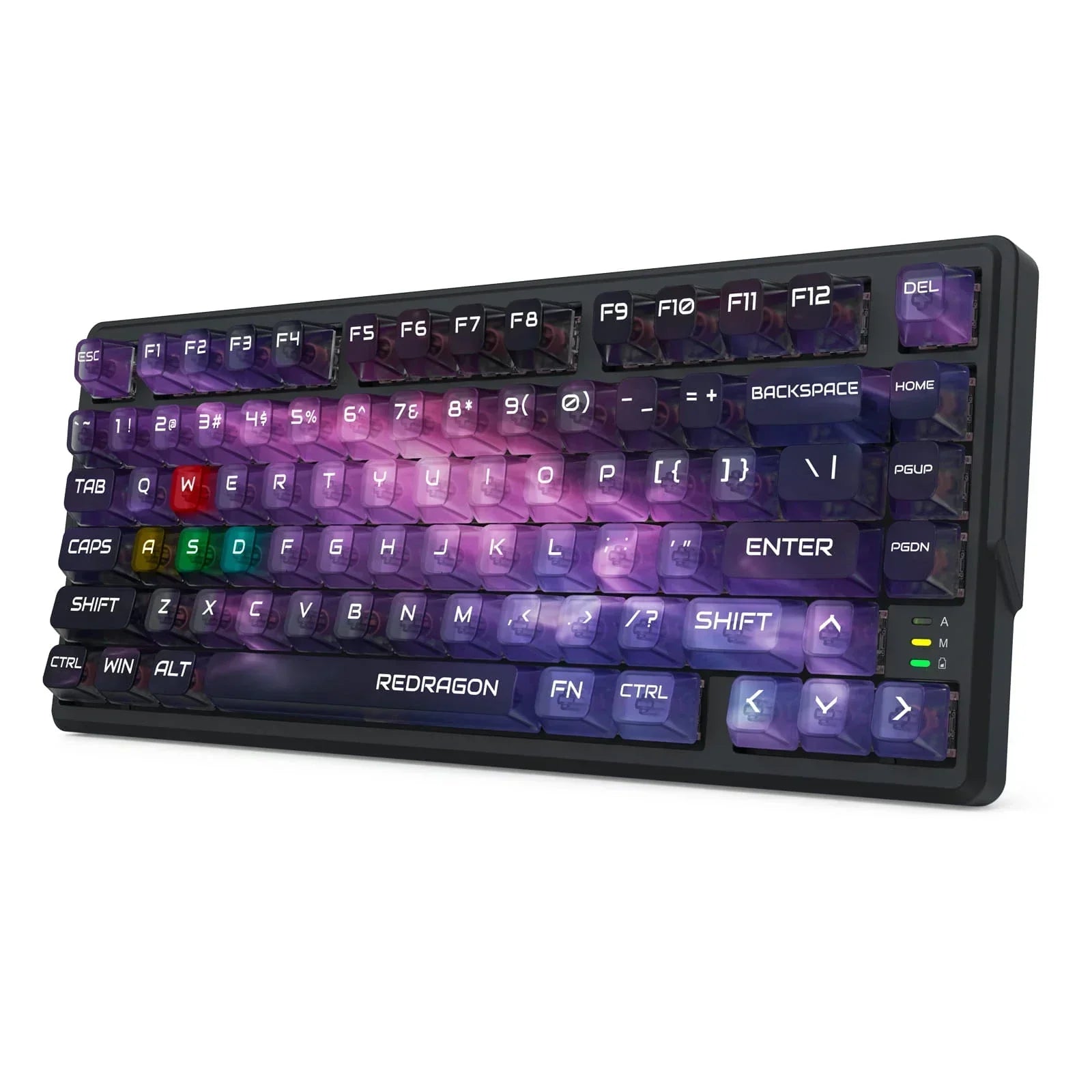 Redragon barlette magnetic gaming keyboard amethyst purple (k767-wl-m)