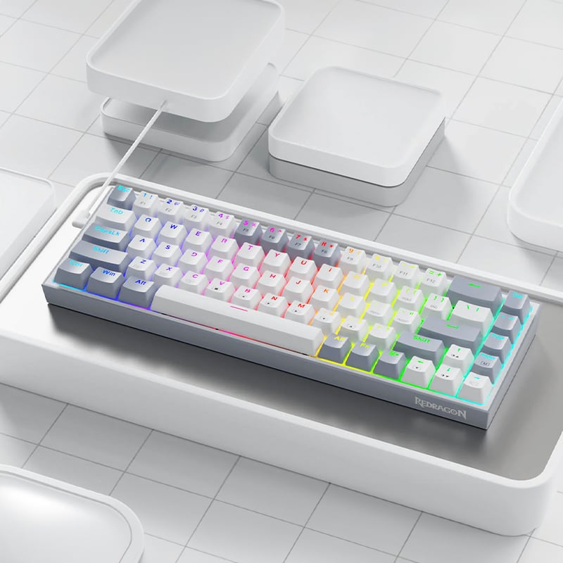 Redragon Castor K631 Grey 65% Wired Rgb Gaming Keyboard - Gameonjo
