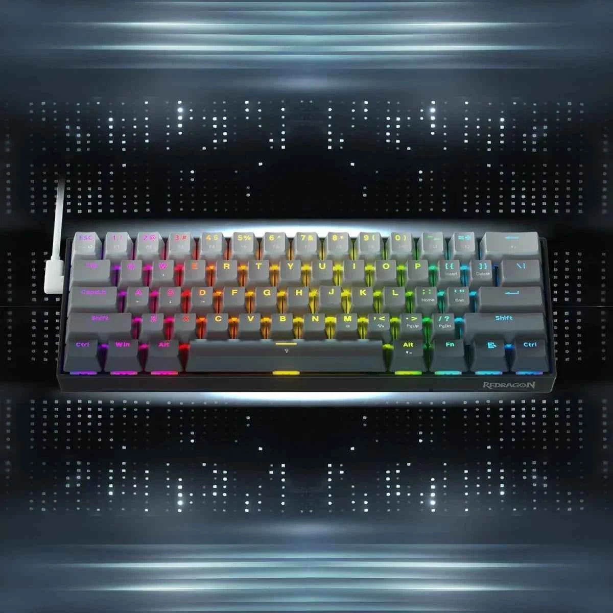 Redragon Fizz K617ggb Magnetic Switch Rapid Trigger Gaming Keyboard, 60% Wired