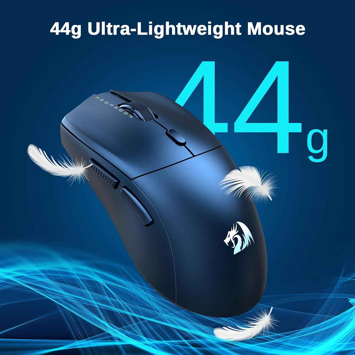 Redragon Gaming Mouse, 44g Ultra-light 8k Polling Rate 26000 Dpi Mouse, Full