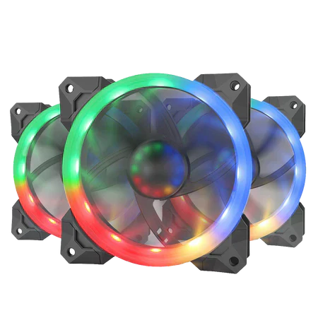 Redragon Gc-f008 Computer Case 120mm Pc Cooling Fan, Rgb Led Quiet High Airflow - Gameonjo