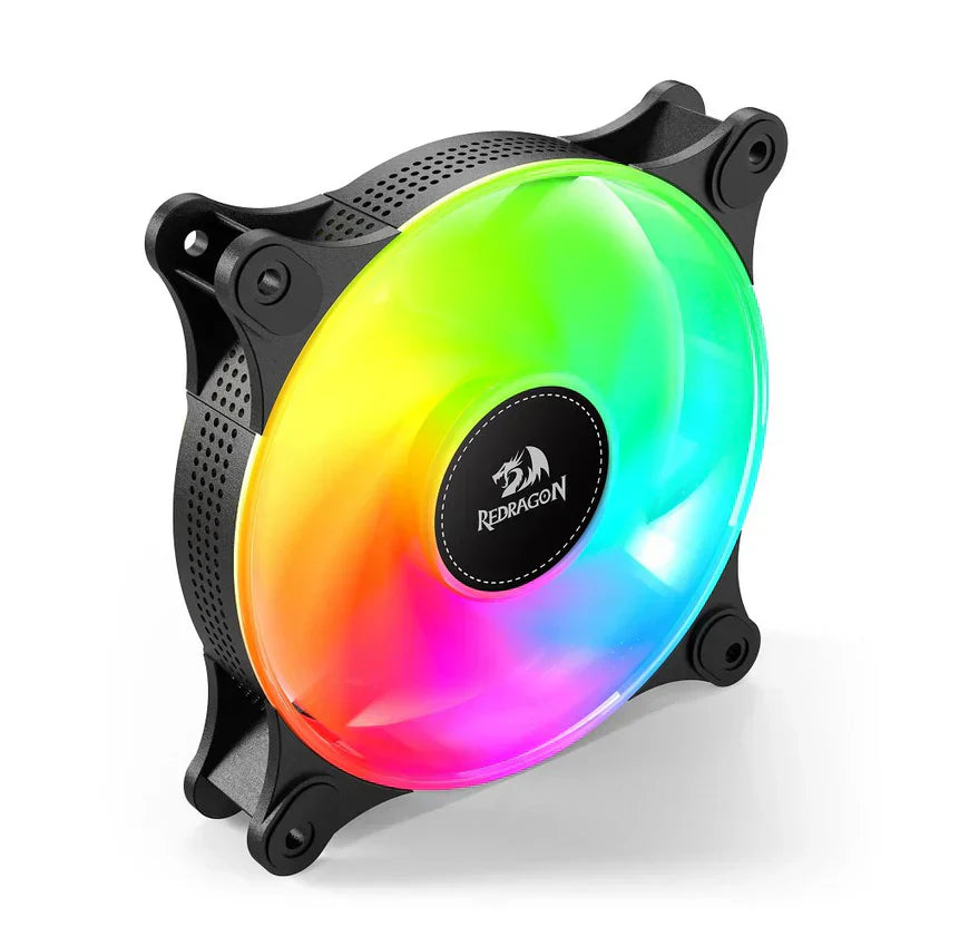 Redragon Gc-f013 x 3 Cpu Fan 120mm Argb Case Cooler Fan, 4pin Pwm Silent - Gameonjo