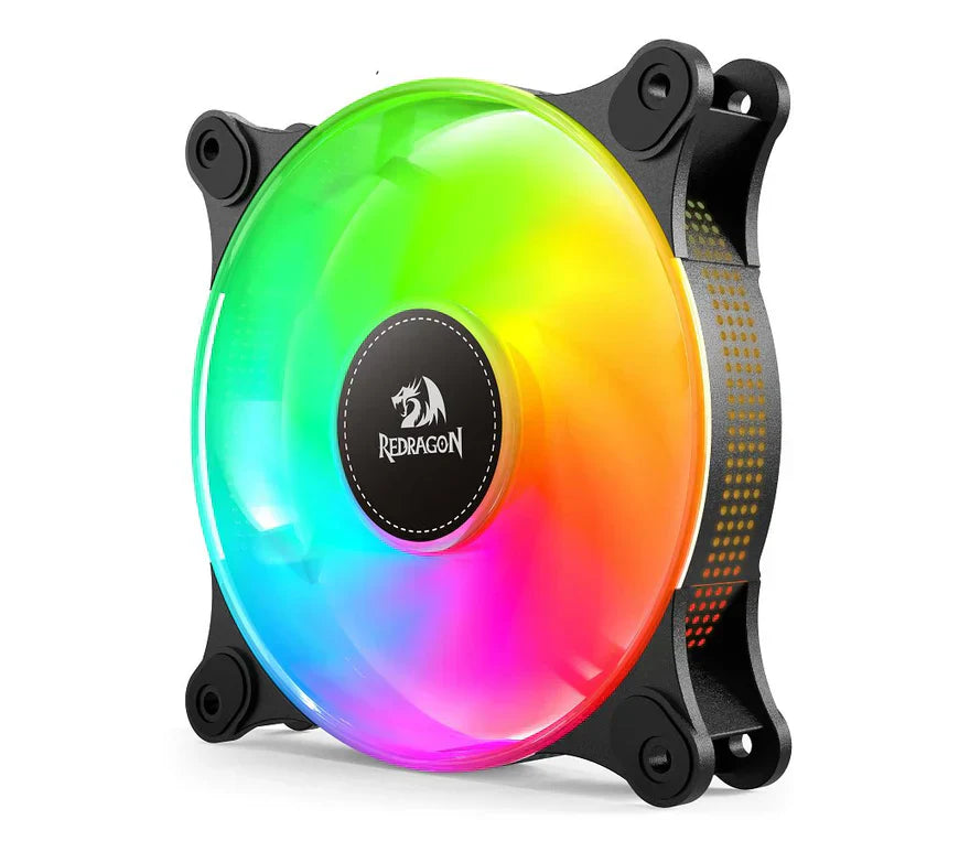 Redragon Gc-f013 x 3 Cpu Fan 120mm Argb Case Cooler Fan, 4pin Pwm Silent - Gameonjo