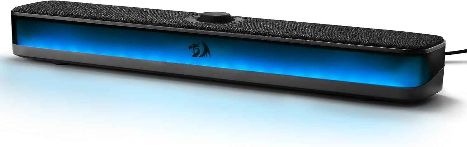 Redragon Gs515 Rgb Desktop Soundbar, 2.0 Channel Stereo Computer Speakers