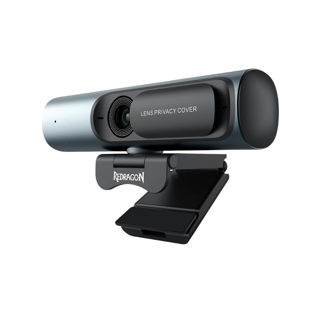 Redragon GW911 4K Webcam for PC, Ultra HD with Dual Noise-Cancelling Mic.