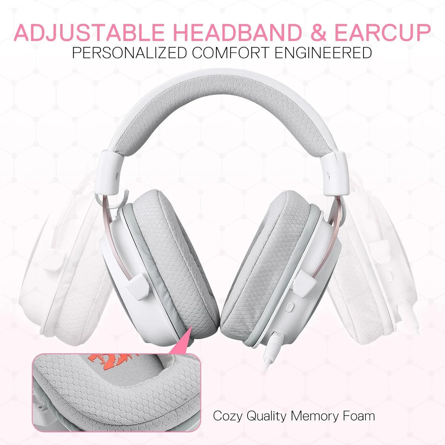 Redragon h510 pro 3-mode rgb gaming headset - 7.1 surround sound - audio | wireless headset
