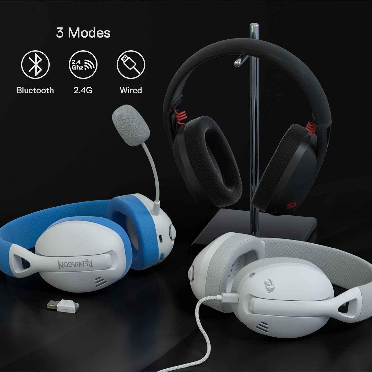 Redragon h848 wireless gaming headset - lightweight design with 7.1 surround sound - audio | wireless headset