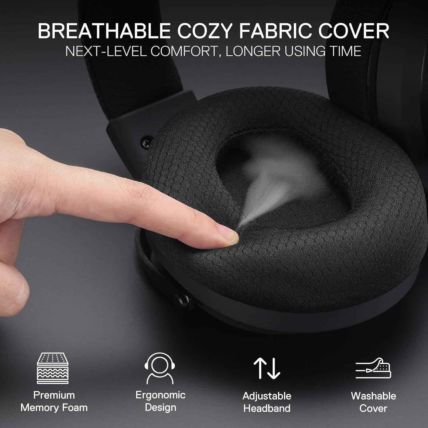 Redragon h858 wireless gaming headset with 7.1 surround sound - 3-mode wireless connectivity - audio | wireless headset