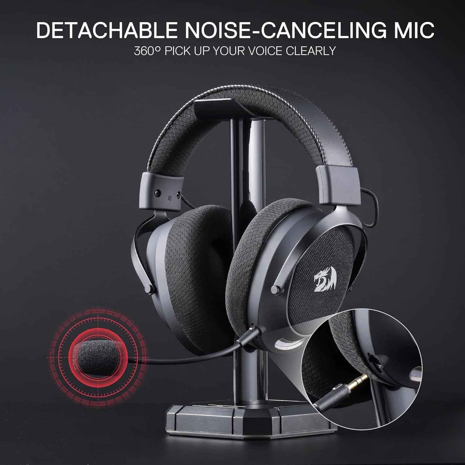 Redragon h858 wireless gaming headset with 7.1 surround sound - 3-mode wireless connectivity - audio | wireless headset