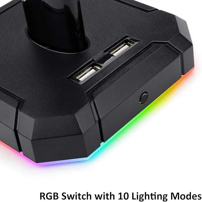 Redragon ha300 scepter pro headset stand rgb backlit gaming headphone stand - audio | headset accessories