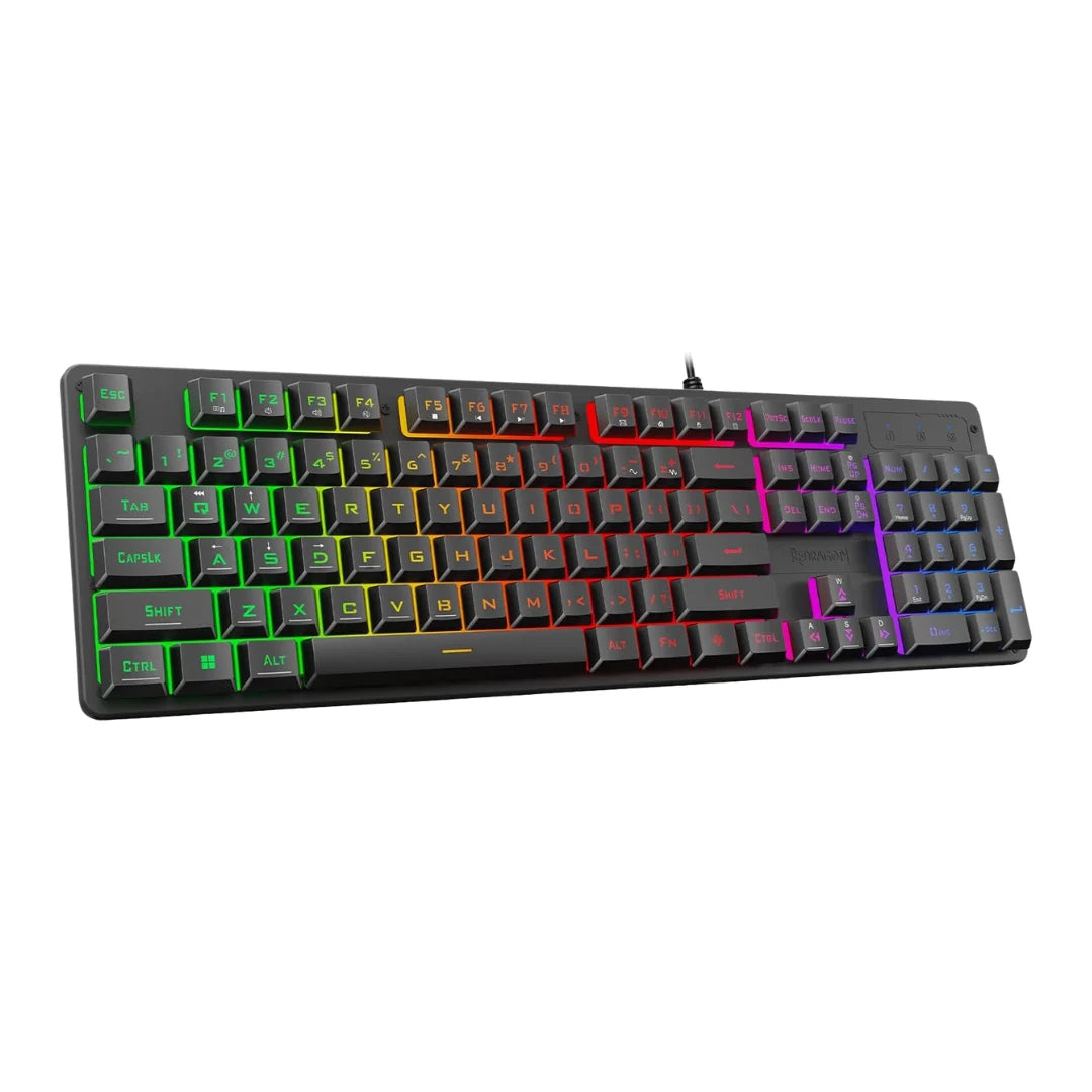 Redragon k521 upgrade rainbow led gaming keyboard 104 keys - keyboard