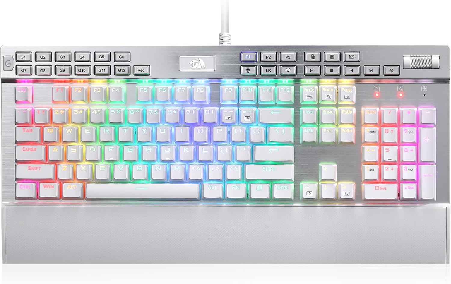 Redragon K550 Rgb Gaming Keyboard, 104 Keys + 12 Macro g Keys Wired Mechanical