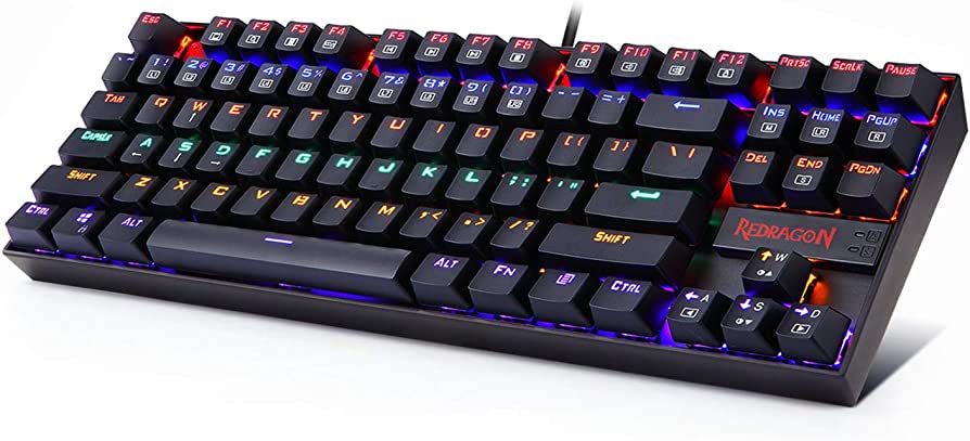Redragon K552 Kumara 87 Keys Mechanical Gaming Keyboard Rgb Led Backlit Wired - Black - Gameonjo