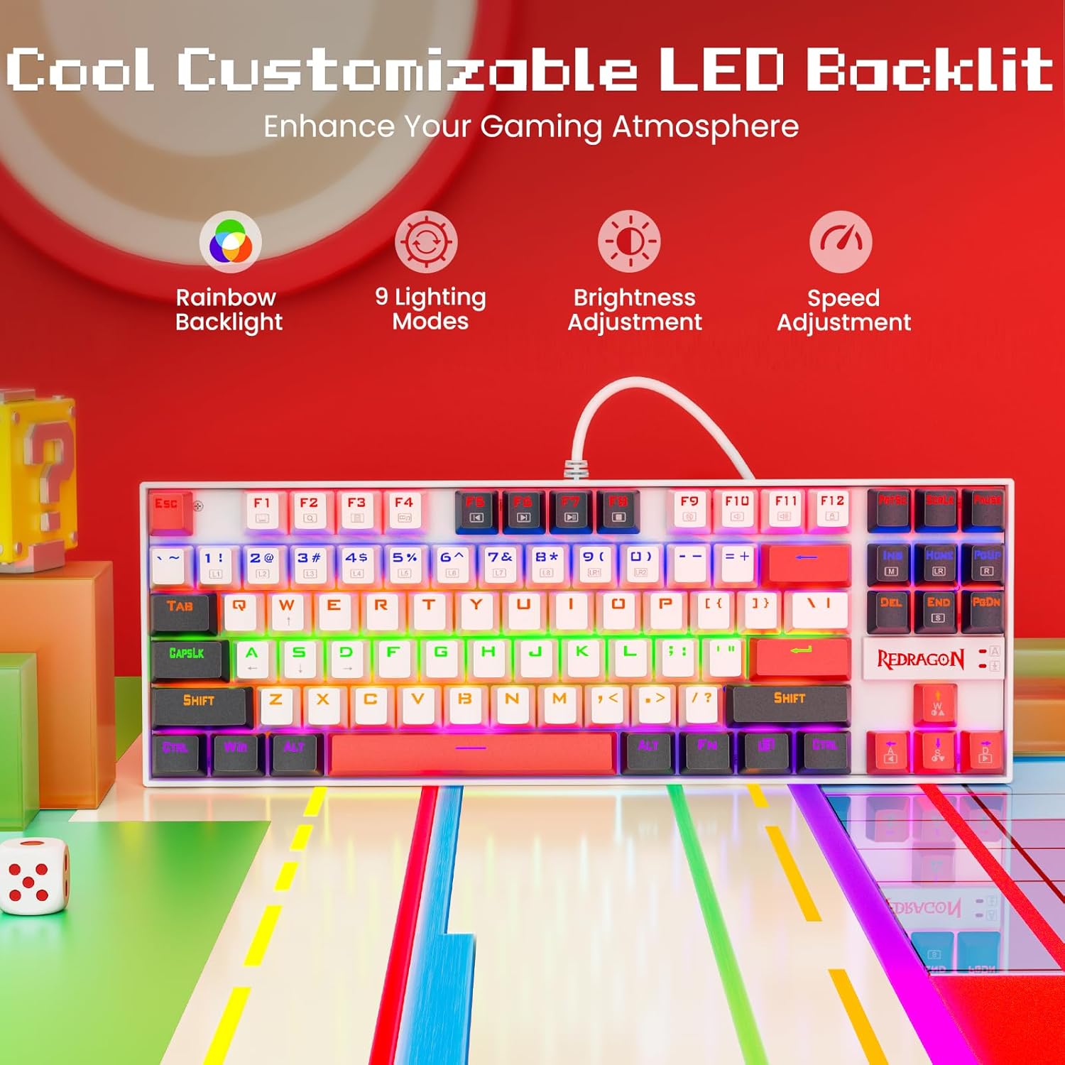 Redragon K552 Mechanical Gaming Keyboard, 87-key Compact (neo Nocturne)