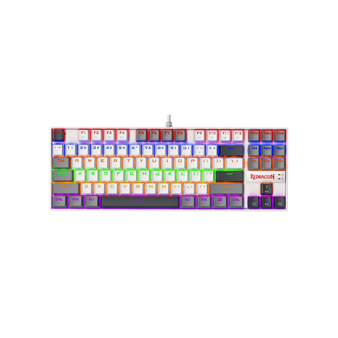 Redragon K552 Mechanical Gaming Keyboard, 87-key Compact (polar Monolith)