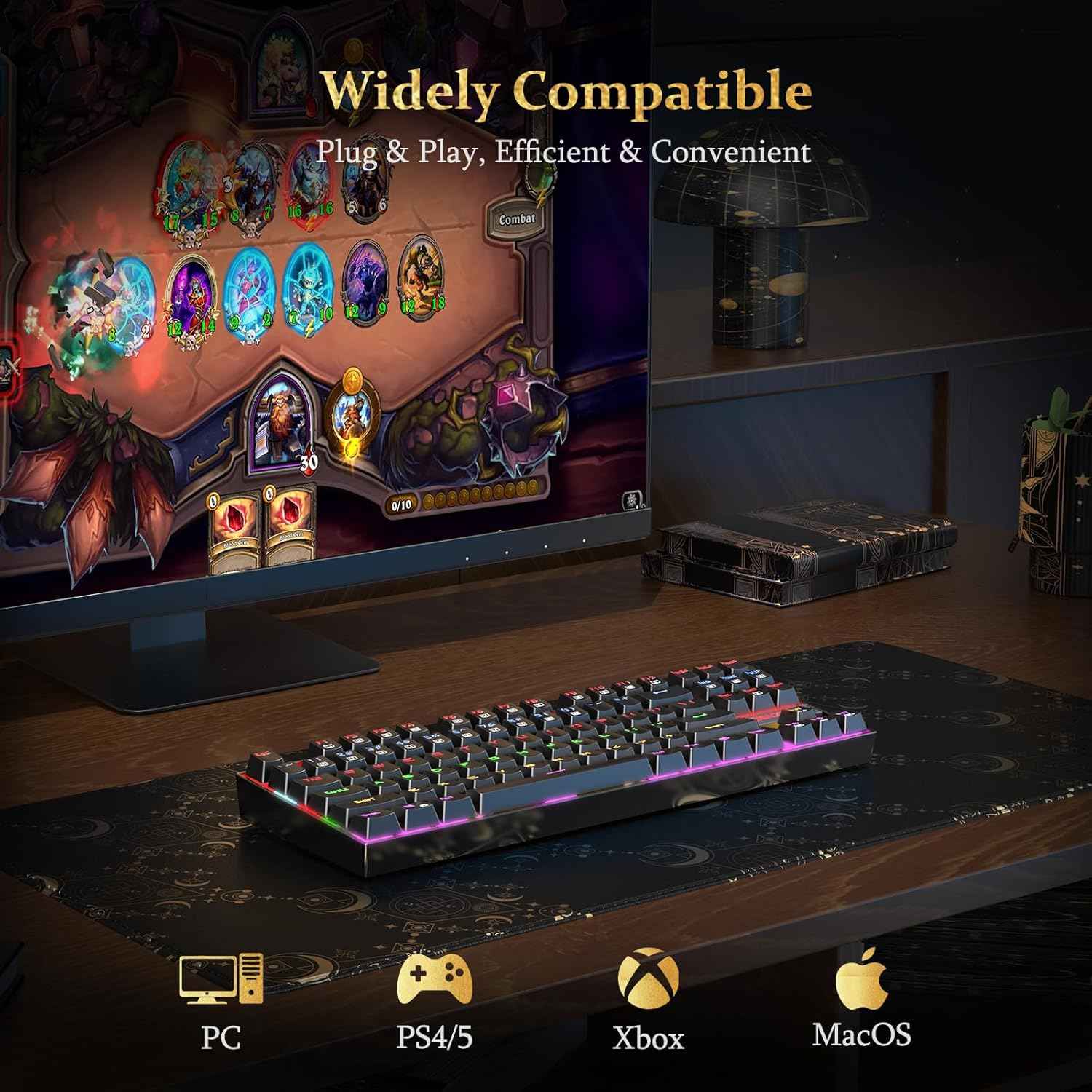 Redragon K552 Mechanical Gaming Keyboard English , Led Gaming Keyboard With, 87