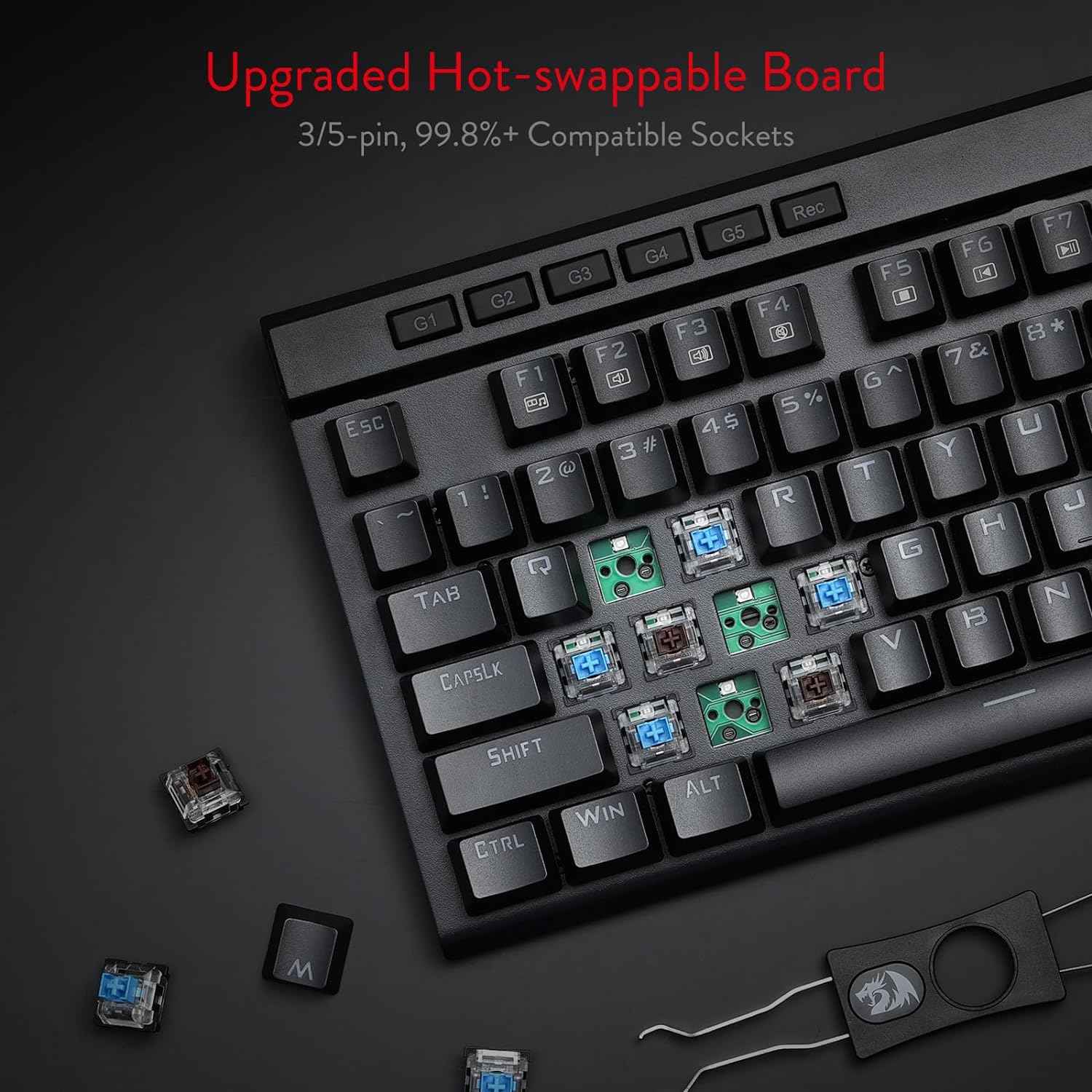 Redragon K580 Vata Rgb Led Backlit Mechanical Gaming Keyboard