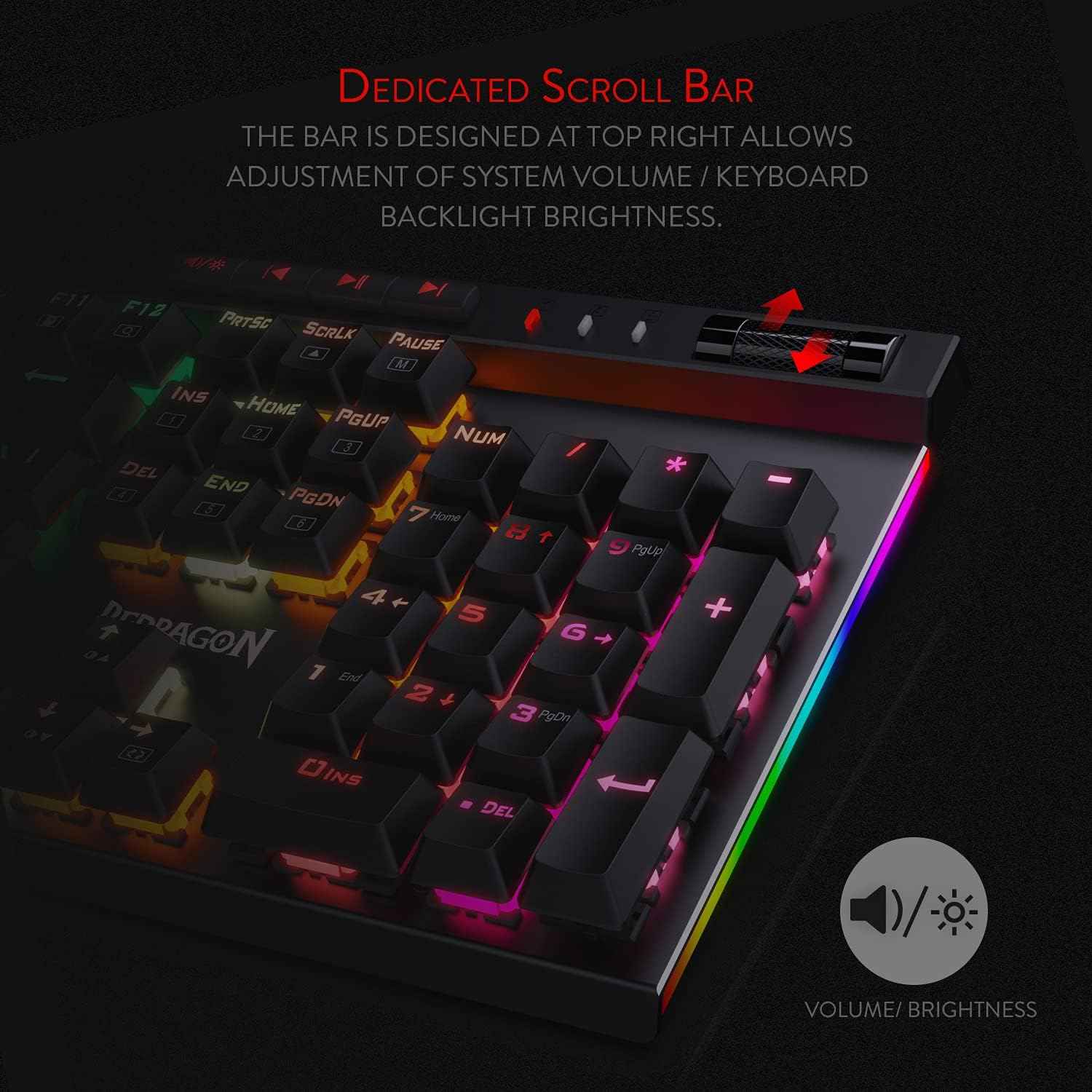 Redragon K580 Vata Rgb Led Backlit Mechanical Gaming Keyboard
