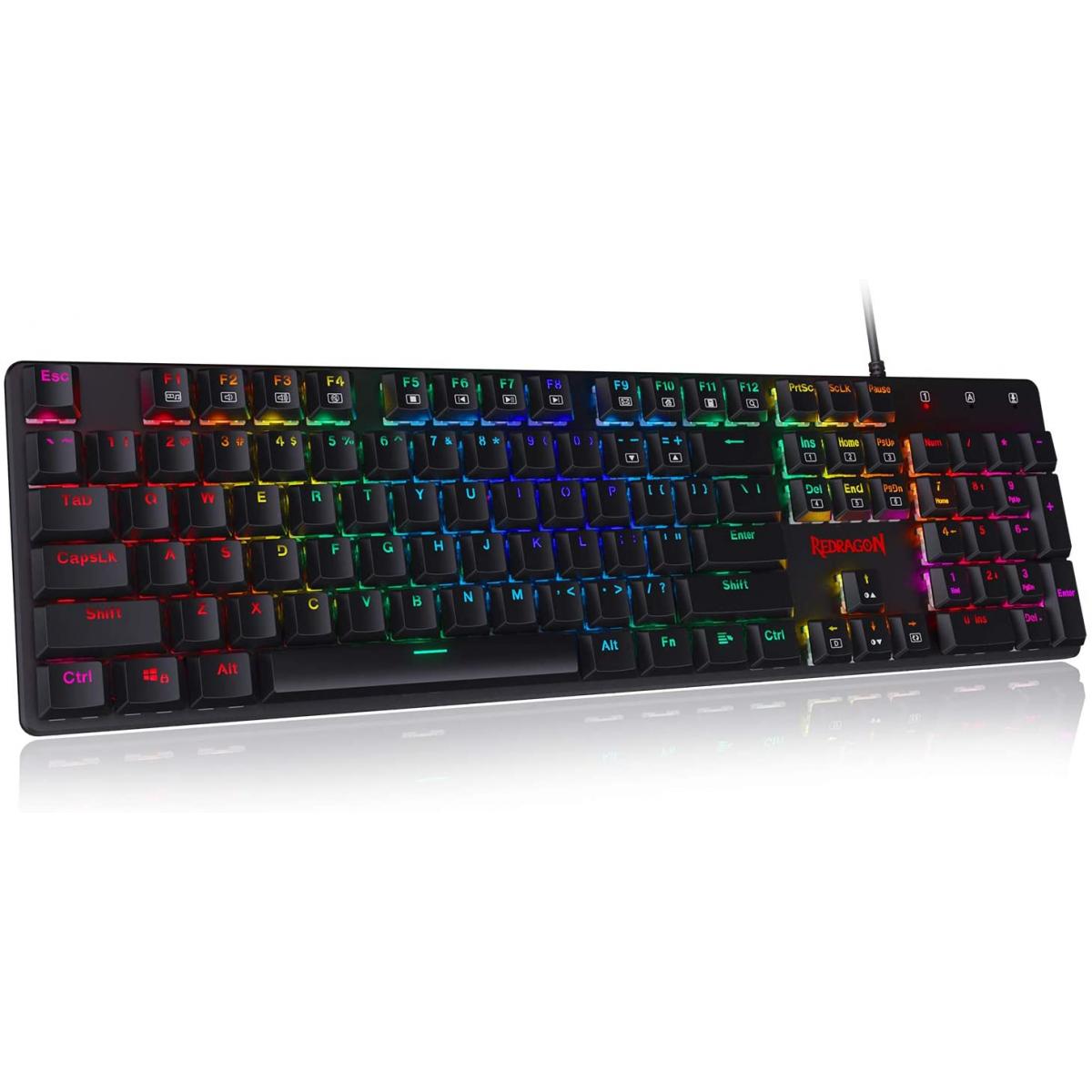 Redragon K589 Shrapnel Rgb Low Profile 104 Keys Anti-ghosting Mechanical Keyboard -red Switch - Gameonjo