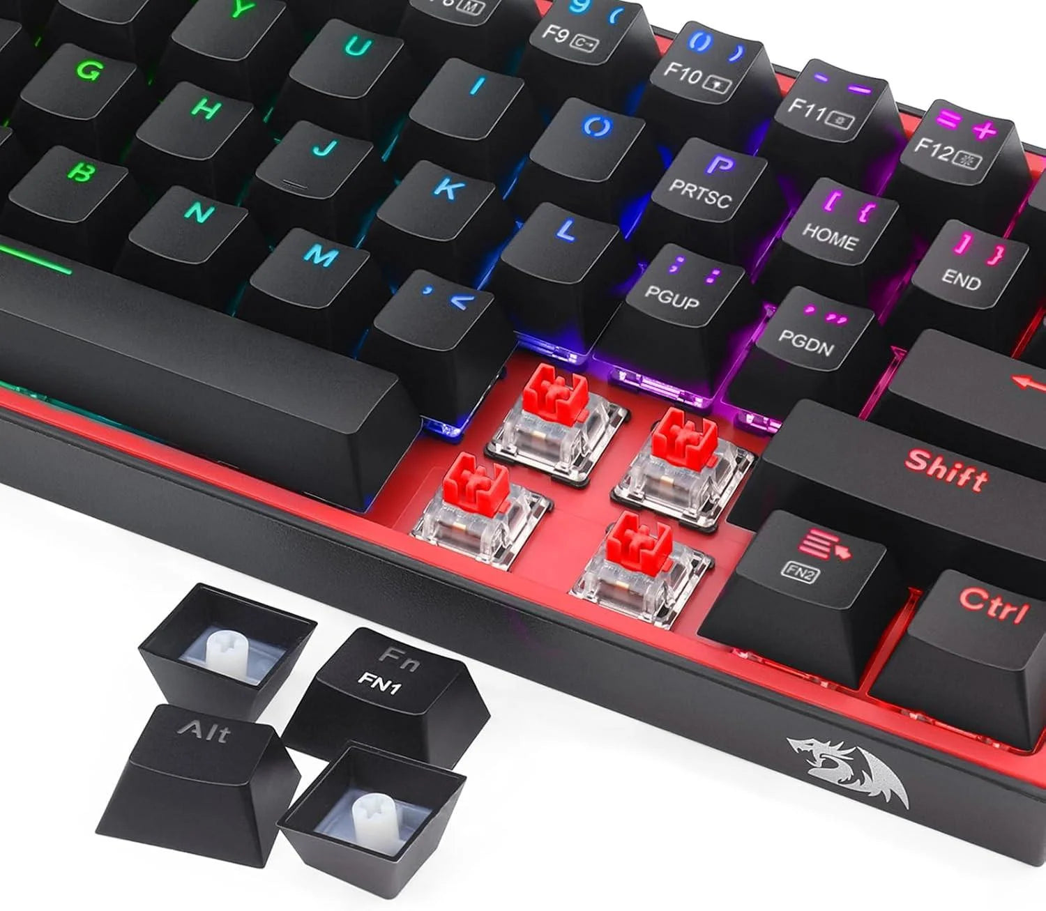 Redragon k616 fizz pro 60% wirless /wired rgb gaming keyboard 61 keys - keyboard