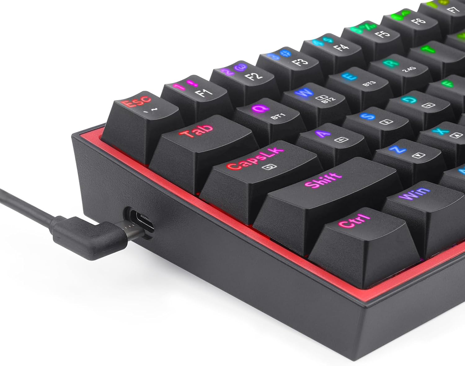 Redragon K616 Fizz Pro 60% Wirless /wired Rgb Gaming Keyboard, 61 Keys