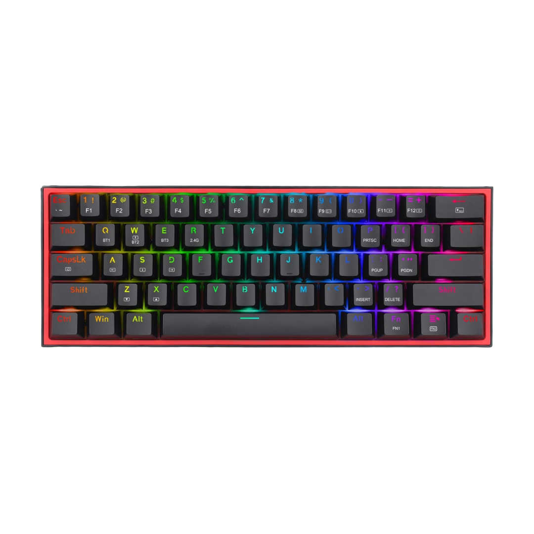 Redragon K616 Fizz Pro 60% Wirless /wired Rgb Gaming Keyboard, 61 Keys