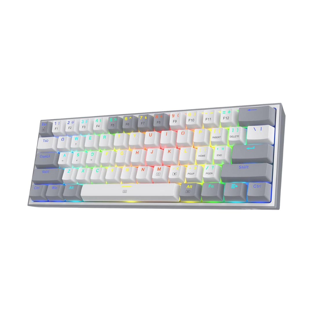 Redragon K617 Fizz 60% Wired Rgb Gaming Keyboard, 61 Keys Hot-swap Compact - Gameonjo