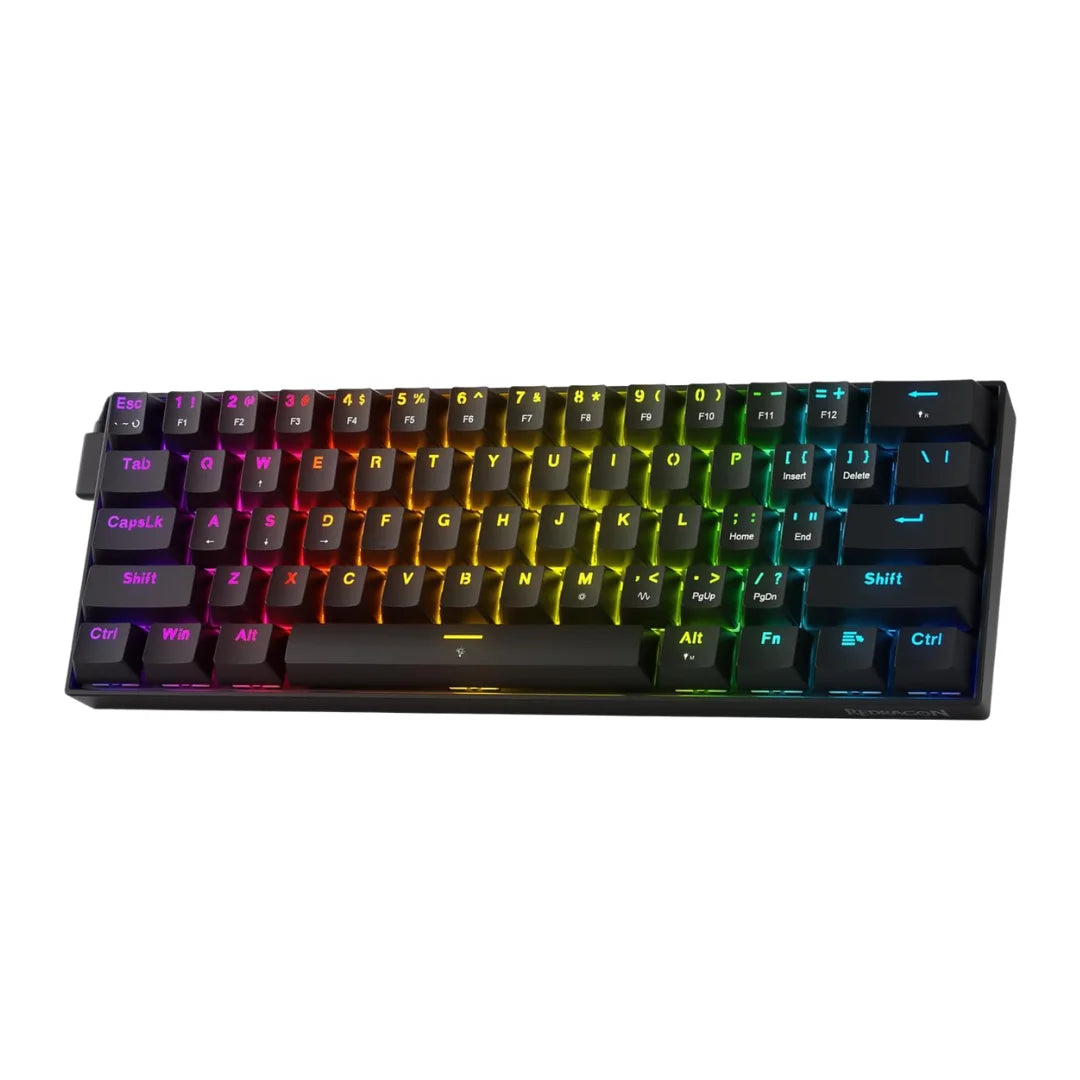 Redragon k617 he rapid trigger gaming keyboard 60% 61 keys wired essential black - keyboard