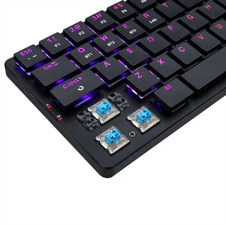 Redragon K624p-kbs 2.4g/bluetooth/wired 63 Key Low-profile Mechanical Keyboard -red Switch