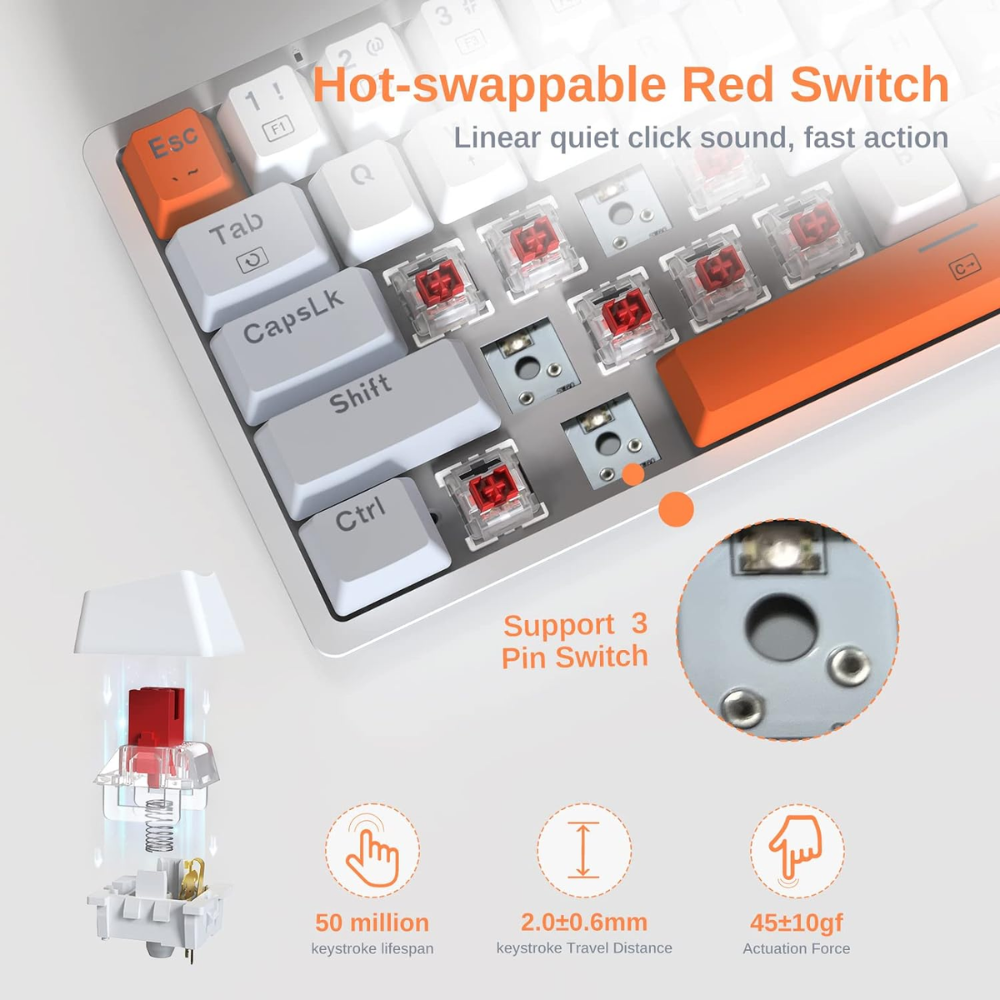 Redragon K642wgo Akali 60% Rgb Mechanical Keyboard - Gameonjo