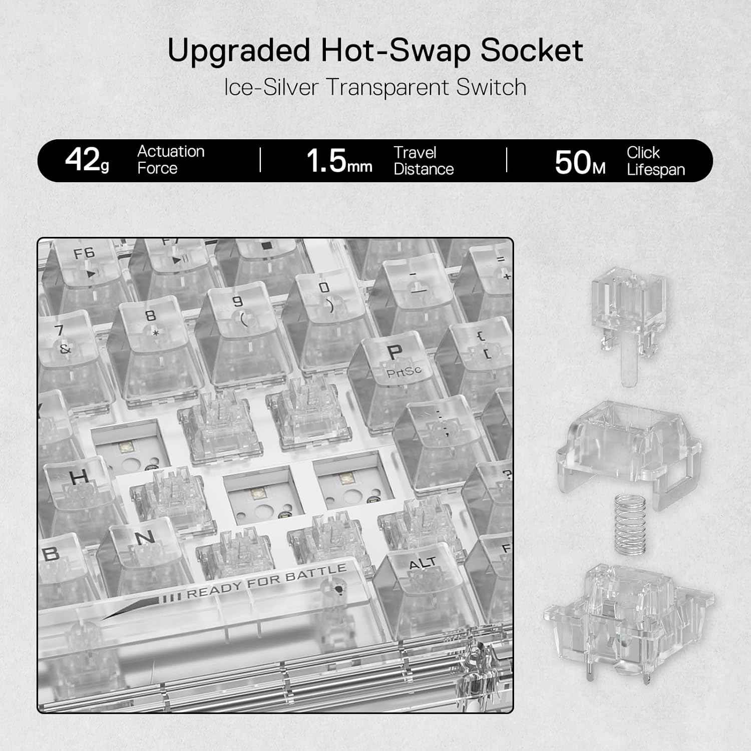 Redragon K649 Pro 78% Wireless Gasket Rgb Gaming Keyboard, 3-modes 82 Keys