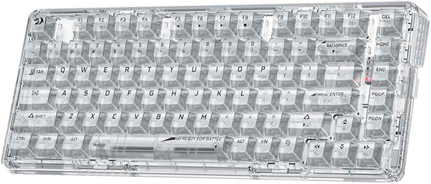 Redragon K649 Pro 78% Wireless Gasket Rgb Gaming Keyboard, 3-modes 82 Keys