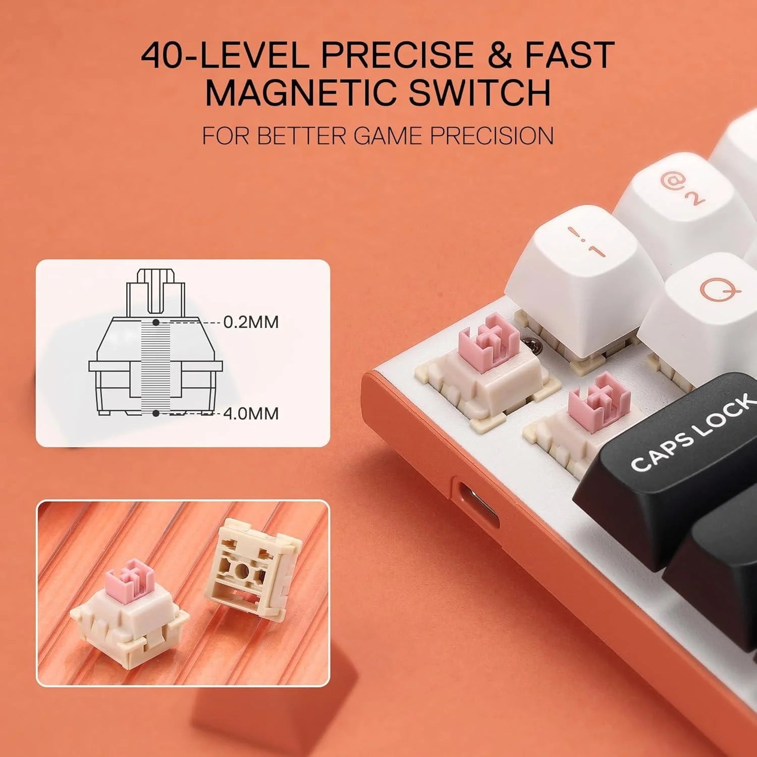 Redragon k683 rapid trigger he gaming keyboard 60% 61 keys wired mechanical keyboard w/hyper-fast actuation polling